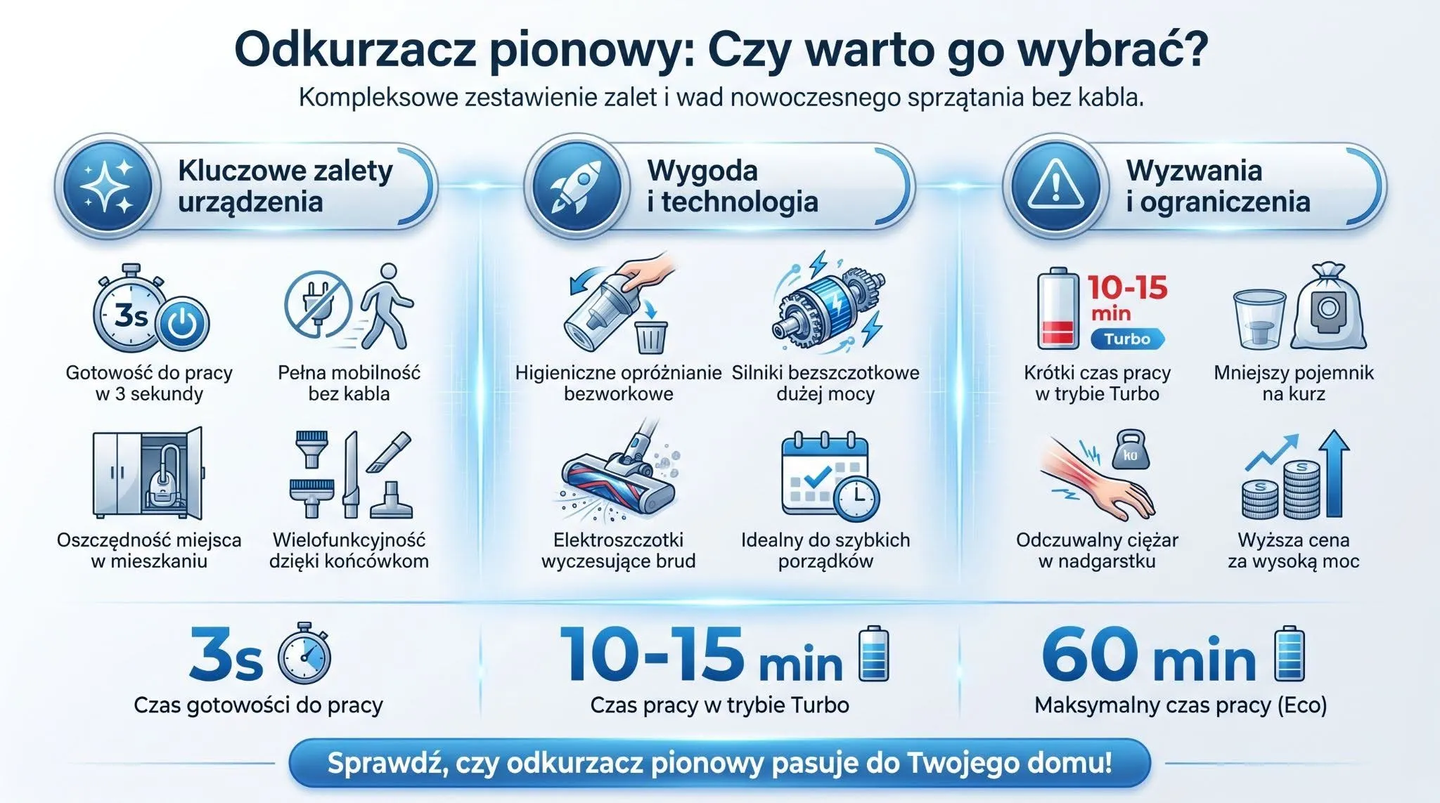 Odkurzacz pionowy - czy warto go wybrać?