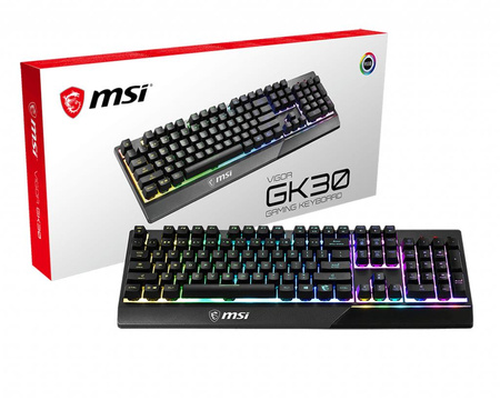 KLAWIATURA GAMING BLACK ENG VIGOR GK30 US MSI