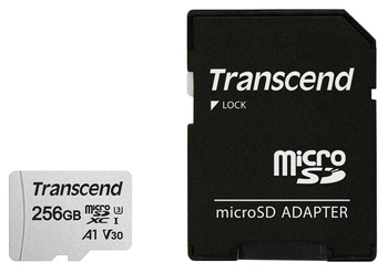 PAMIĘĆ MICRO SDXC 256GB W/ADAP C10 TS256GUSD300S-A TRANSCEND