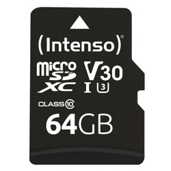 PAMIĘĆ MICRO SDXC 64GB C10 W/ADAPTER 3433490 INTENSO