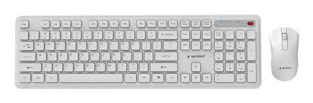 KEYBOARD +MOUSE WRL ENG/WH KBS-WPS-01-W GEMBIRD