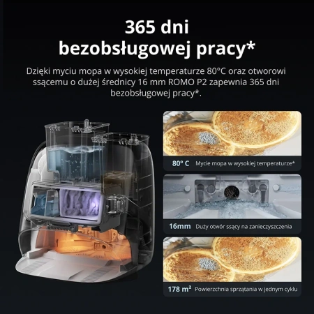 Robot sprzątający DJI ROMO P2 ze stacją