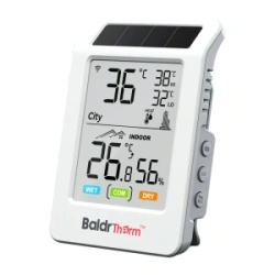 Termohigrometr BALDRTHERM HCS596WB zasilany energią słoneczną Wi-Fi