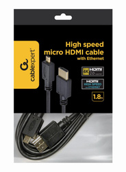 KABEL HDMI-MICRO HDMI 1.8M V.2.0 BLK CC-HDMID-6 GEMBIRD