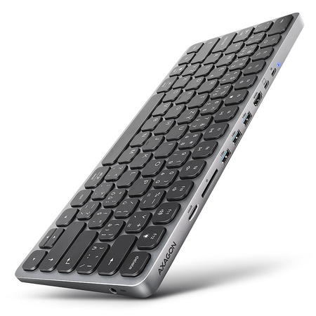 KEYBOARD + I/O HUB 9IN1/0.6M HMC-KB-CS AXAGON
