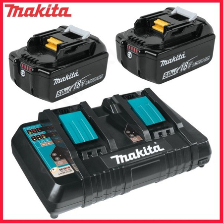 Zestaw do robota Makita DRC200Z MAKITA DC18RD + 2xBL1850B Dwuportowa Szybka Ładowarka 7.2V - 18V Li-Ion/Ni-Mh z portem USB + 2x Akumulator 18V 5.0Ah