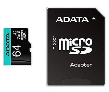 MEMORY MICRO SDXC 64GB W/ADAP./AUSDX64GUI3V30SA2-RA1 ADATA