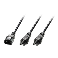 CABLE POWER IEC C14 TO/2 X IEC C5 2.5M 30370 LINDY