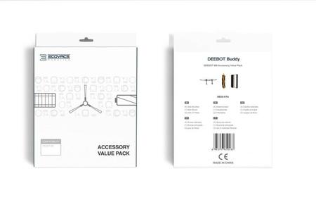 Robot odkurzacz - szczotki boczne 2 szt.,szczotka główna, filtr ECOVACS DM82-KTA do Ecovacs  DM82 wyprodukowany po 20/11/2016
