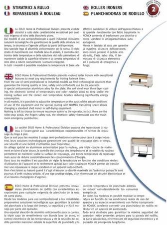 Professional roller ironer EOLO MG04 4 kwatt 120 cm base with legs