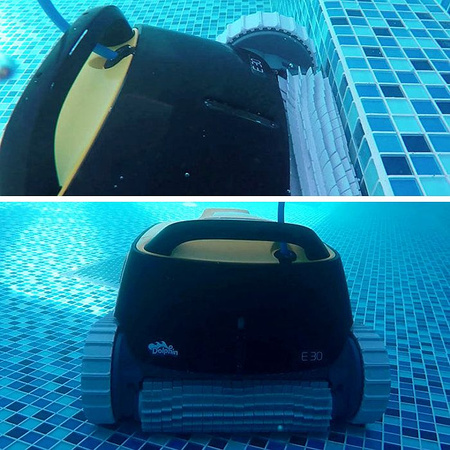 Dolphin E30 Poolroboter für private Pools bis 12 m mit Wand- und Wasserlinienreinigung