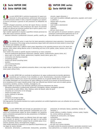 Steam generator vapor cleaning and sanitizing nozzle of precision EOLO LP02SRA