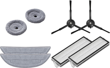 Oryginalny zestaw Roborock S8 MaxV Ultra — szczotki boczne, mop, 2x filtry HEPA, 2x pady mopujące