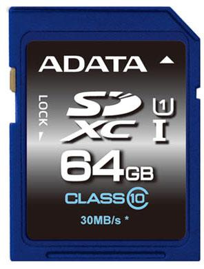 MEMORY SDXC 64GB CLASS10 ASDX64GUICL10-R ADATA
