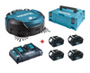 MAKITA DRC200Z robot odkurzacz biuro, magazyn, sklep + 4x akumulator 18V 5,0 Ah, ładowarka DC18RD, systainer Makpac