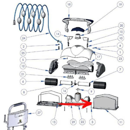 Zodiac worek filtrujący 100 mikr. do robotów CYBERNAUT i LAZERNAUT