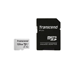 PAMIĘĆ MICRO SDXC 128GB W/ADAP C10 TS128GUSD300S-A TRANSCEND