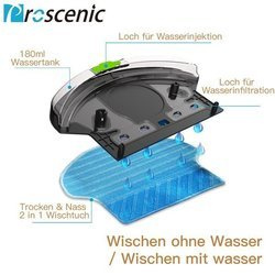 Robot odkurzacz - Proscenic Coco Smart 790T Robot Vacuum Cleaner - Water tank, zbiornik na wodę