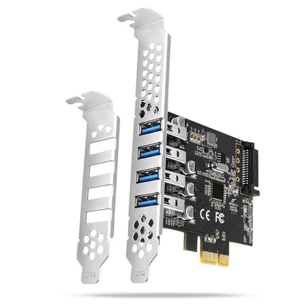 I/O CARD USB PCIE 4PORT/PCEU-43RS AXAGON