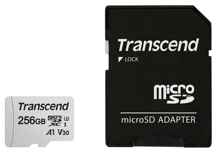 PAMIĘĆ MICRO SDXC 256GB W/ADAP C10 TS256GUSD300S-A TRANSCEND