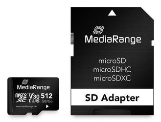 MEMORY MICRO SDXC 512GB UHS-1/W/ADAPTER MR947 MEDIARANGE