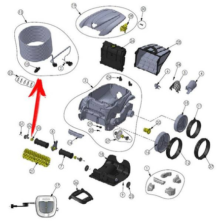 Zodiac R0516800 Pływający kabel 18 m do robota basenowego Vortex | ow | RV