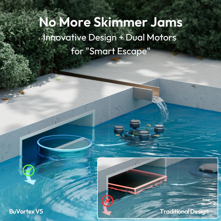 OUTLET: Robot do czyszczenia basenu - Bublue VORTEX V5 / F10 robot skimmer