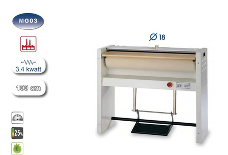 Professional roller ironer EOLO MG03 3,4 kwatt 100 cm base with legs