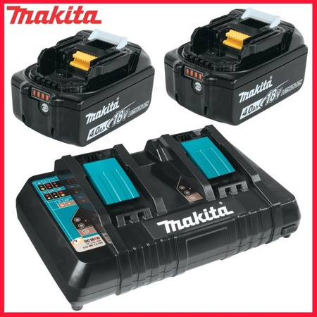 Zestaw do robota Makita DRC200Z MAKITA DC18RD + 2xBL1840B Dwuportowa Szybka Ładowarka 7.2V - 18V Li-Ion/Ni-Mh z portem USB + 2x Akumulator 18V 4.0Ah