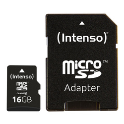 PAMIĘĆ MICRO SDHC 16GB C10 W/ADAPTER 3413470 INTENSO