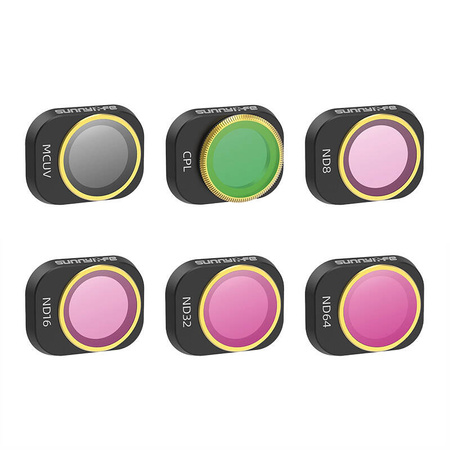 Zestaw filtrów SUNNYLIFE do DJI Mini 4 Pro MCUV+CPL+ND8/16/32/64