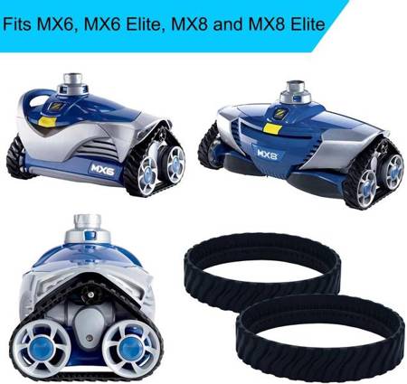 Zodiac Baracuda MX8 - Replacement Fits for Zodiac MX8 Elite, MX6 Elite, MX8, Mx6 Pool Cleaner Tire Track R0526100 (2 Pack) - zestaw pasów napędowych
